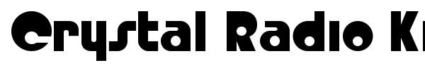 Crystal Radio Kit font preview